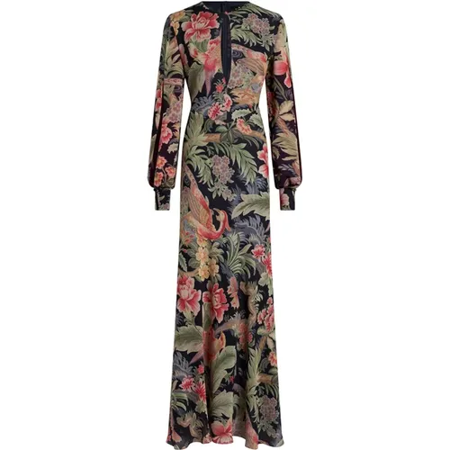 Floral Silk Chiffon Long Dress , female, Sizes: XS, M, S - ETRO - Modalova