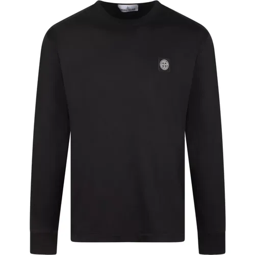 Cotton Long Sleeve T-Shirt Fw24 , male, Sizes: M - Stone Island - Modalova