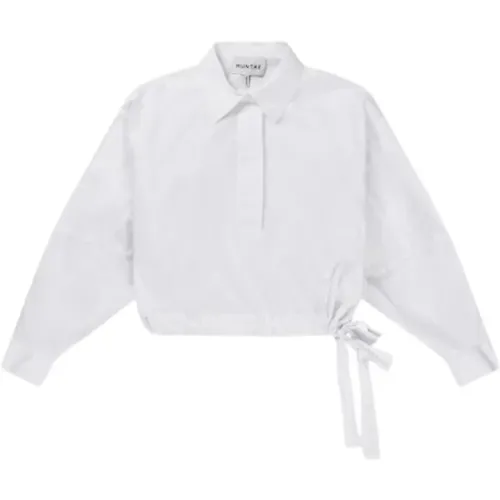 Tie Detail Shirt , female, Sizes: XL, L, 2XL, M - Munthe - Modalova