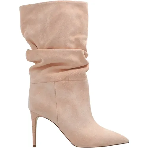 Suede Ankle Boots with High Heel , female, Sizes: 4 UK, 3 UK, 8 UK - Paris Texas - Modalova