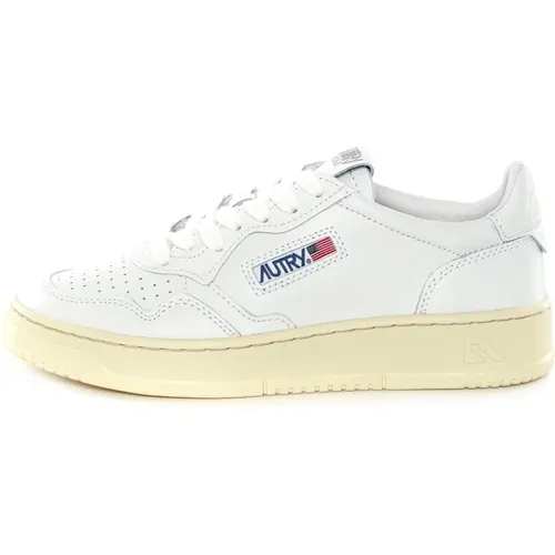 Leder Sneaker mit Logo Patch , Damen, Größe: 36 EU - Autry - Modalova