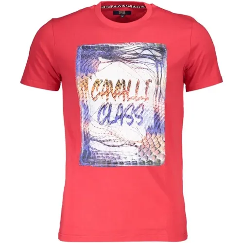 Druck Logo Rundhals T-Shirt - Cavalli Class - Modalova