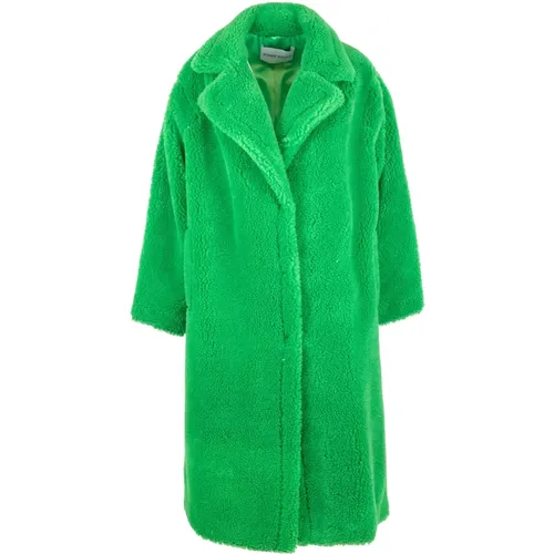 Grüne Faux Fur Shearling Jacke - STAND STUDIO - Modalova