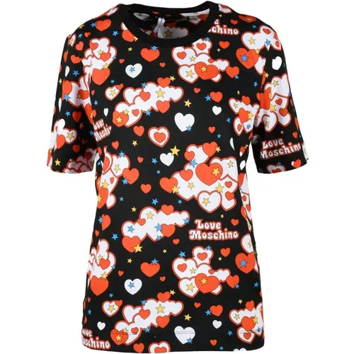 Luxury T-Shirt for Women , female, Sizes: L, 2XS, XS, M, S - Love Moschino - Modalova