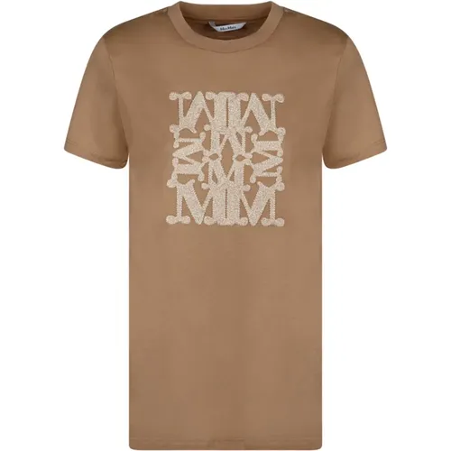 Embroidered Clay Appliqué T-Shirt , female, Sizes: S - Max Mara - Modalova