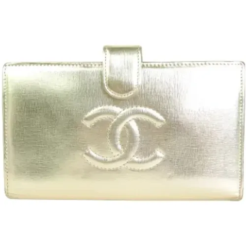 Luxuriöse Goldene Leder Damen Geldbörse - Chanel Vintage - Modalova