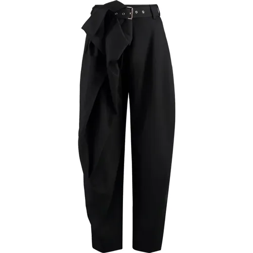 Weite Wollhose mit Gürtel , Damen, Größe: 2XS - JW Anderson - Modalova