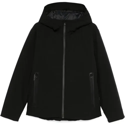 Schwarze Kapuzensteppjacke , Herren, Größe: XL - Save The Duck - Modalova