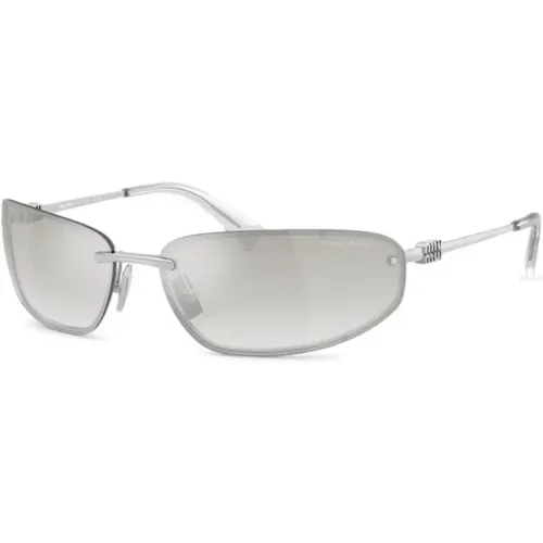 MU A50S 1Bc8H1 Sonnenbrillen , Damen, Größe: 69 MM - Miu Miu - Modalova