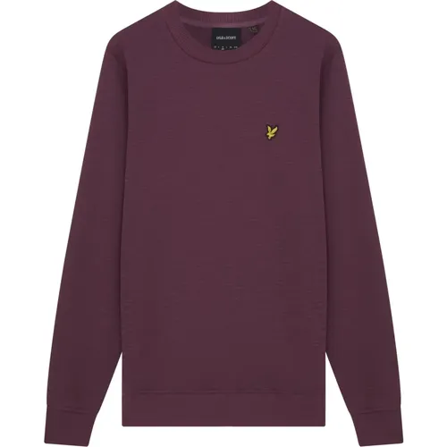 Chunky Slub Crew Neck Midlayer , Herren, Größe: L - Lyle & Scott - Modalova