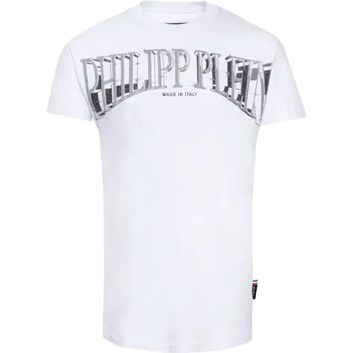 Logo-print cotton T-shirt , male, Sizes: XL - Philipp Plein - Modalova