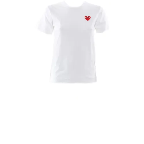 Logo-T-Shirt , Damen, Größe: M - Comme des Garçons Play - Modalova