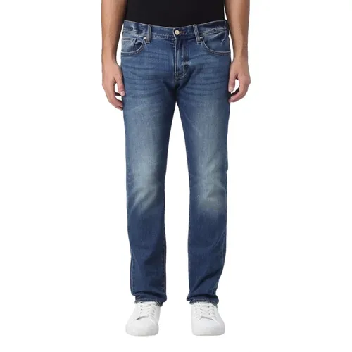 Slim-fit Denim Blaue Jeans , Herren, Größe: W32 - Armani Exchange - Modalova