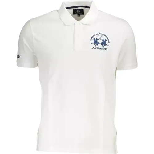 Cotton Polo Shirt with Embroidered Logo , male, Sizes: XL, L, 2XL, M - LA MARTINA - Modalova