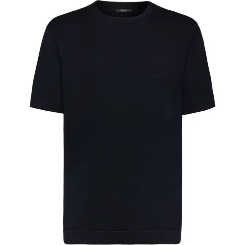Pima Baumwollstrick T-Shirt , Herren, Größe: M - Boggi Milano - Modalova