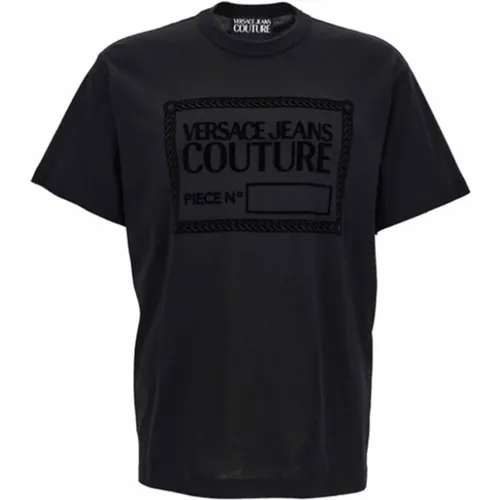 T-shirts and Polos with Logo Print , male, Sizes: S - Versace Jeans Couture - Modalova