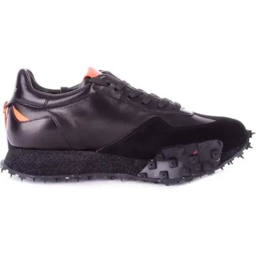 Schwarze Sneakers Wildleder Leder Gummisohle , Herren, Größe: 44 EU - Barracuda - Modalova