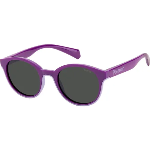 Kinder-Sonnenbrille in Violett Lilac/Grau , unisex, Größe: 44 MM - Polaroid - Modalova