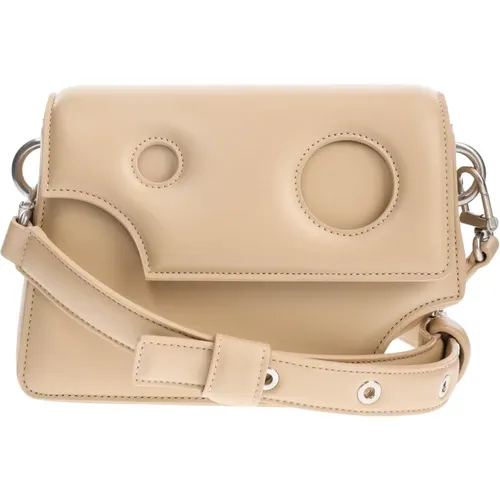 Shoulder Bag - Regular Fit - Suitable for All Temperatures - 100% Leather , female, Sizes: ONE SIZE - Off White - Modalova