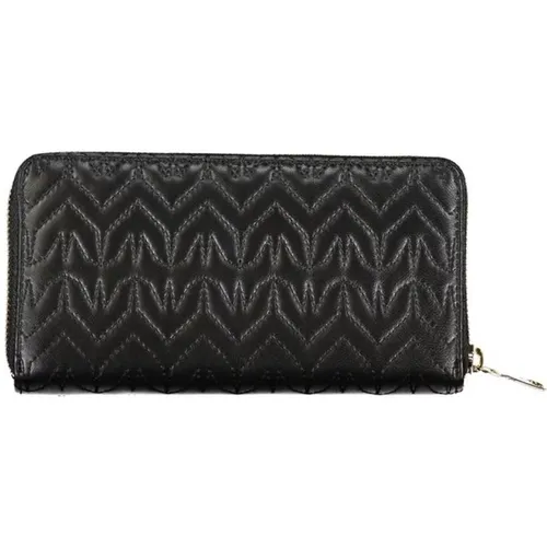 Schwarze Polyethylen-Brieftasche mit Reißverschluss , Damen, Größe: ONE Size - PATRIZIA PEPE - Modalova