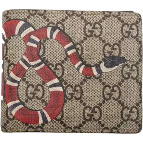 Pre-owned Animal Print Coated Canvas Wallet , female, Sizes: ONE SIZE - Gucci Vintage - Modalova