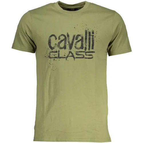 Druck Logo Kurzarm Tee , Herren, Größe: XL - Cavalli Class - Modalova