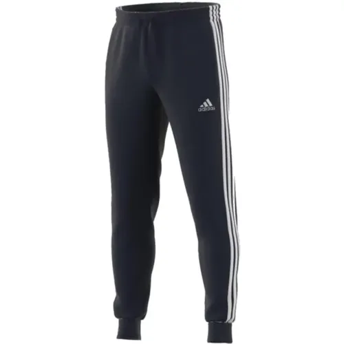 Essentials Fleece 3-Streifen Blaue Herrenhose , Herren, Größe: S - Adidas - Modalova