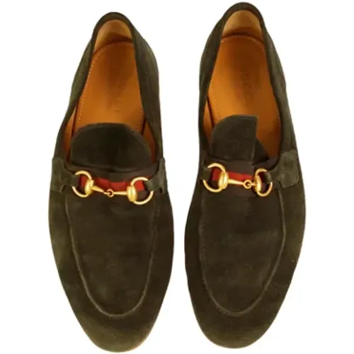 Pre-owned Suede flats , female, Sizes: 9 1/2 UK - Gucci Vintage - Modalova