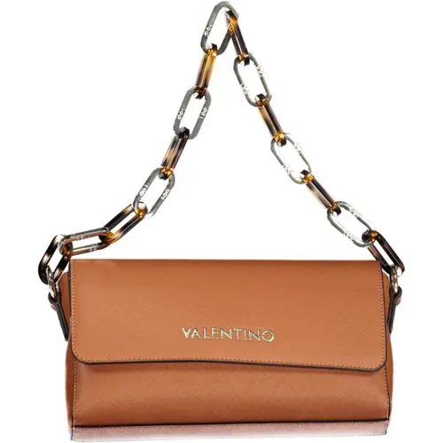 Braune Polyethylen-Handtasche mit Kettenriemen - Valentino by Mario Valentino - Modalova