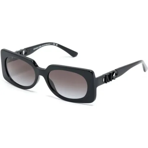 Schwarze Sonnenbrille mit Original-Etui , Damen, Größe: 56 MM - Michael Kors - Modalova