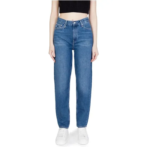 Hellblaue Side Zip Jeans , Damen, Größe: W30 - Calvin Klein Jeans - Modalova