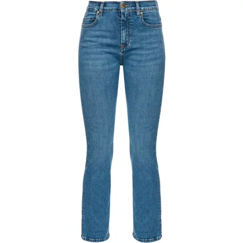 Boom Stretch Denim Bootcut Jeans , Damen, Größe: W28 - pinko - Modalova