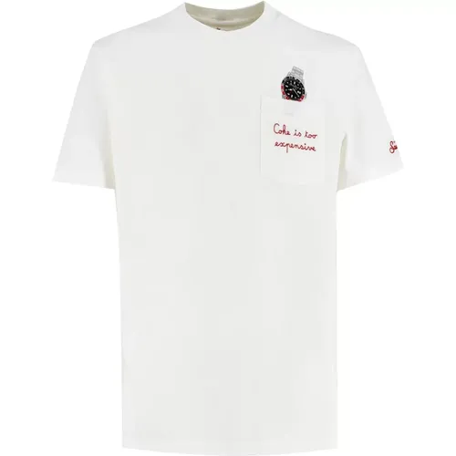 Cotton T-shirt with Front Print , male, Sizes: 2XL - MC2 Saint Barth - Modalova