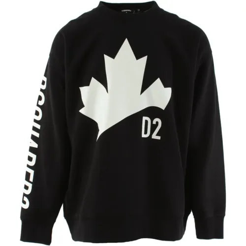 Cotton Slouch Fit Sweater , male, Sizes: L - Dsquared2 - Modalova