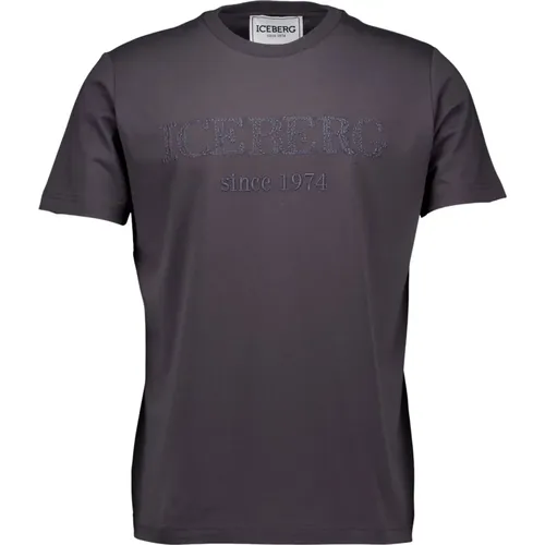 Dark Grey T-shirt , male, Sizes: L, S, XS, XL - Iceberg - Modalova