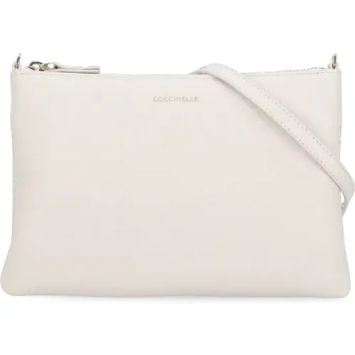 Ivory Pochette aus genarbtem Leder für Damen - Coccinelle - Modalova