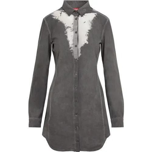 Grey Dress Aw24 Stylish , female, Sizes: S, M - Diesel - Modalova