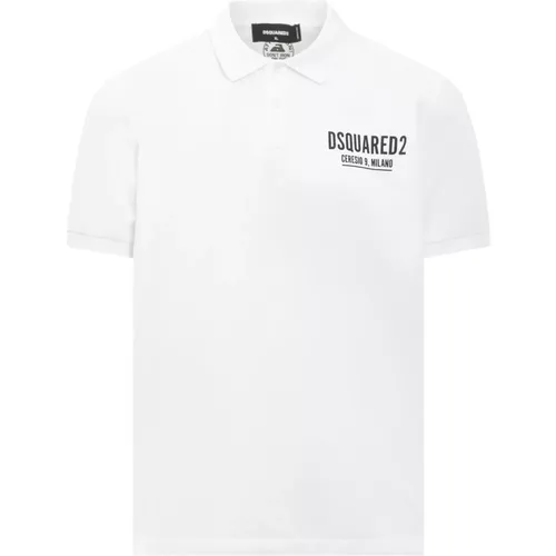 Kurzarm Polo Shirt , Herren, Größe: M - Dsquared2 - Modalova