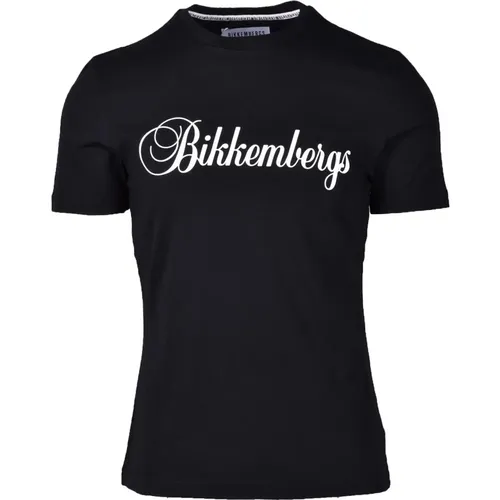 Stilvolle Baumwoll T-Shirt Kollektion , Herren, Größe: L - Bikkembergs - Modalova