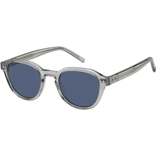 Grey/Blue Sunglasses TH 1970/S , male, Sizes: 49 MM - Tommy Hilfiger - Modalova