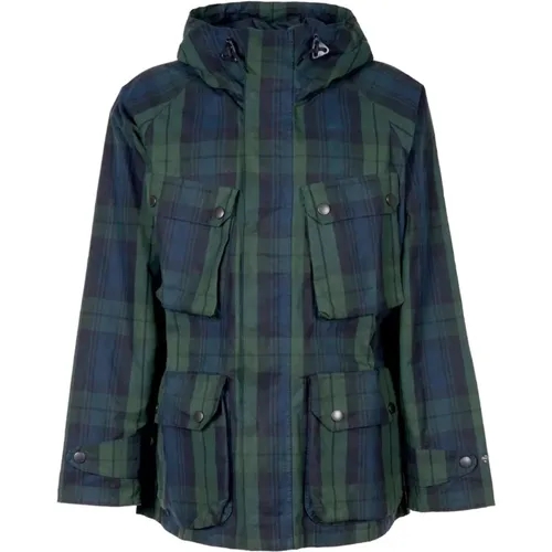 Cullins Casual Waxed Jacket Blackwatch , male, Sizes: S - Barbour - Modalova