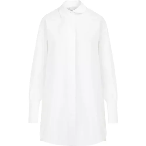 Weiße Baumwoll-Mini-Hemd-Kleid - Patou - Modalova