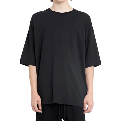Schwarzes Oversize Baumwoll T-Shirt , Herren, Größe: S - Thom Krom - Modalova