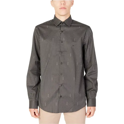 Logo Stripe Long Sleeve Shirt , male, Sizes: 2XL, L - Calvin Klein - Modalova