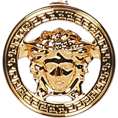 Goldene Ohrringe mit Medusa und Greca Motiv - Versace - Modalova