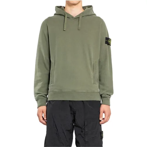 Kapuzen-Sweatshirt mit Logo-Badge , Herren, Größe: XL - Stone Island - Modalova