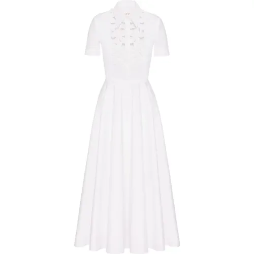 Cotton Floral Dress , female, Sizes: S - Valentino - Modalova