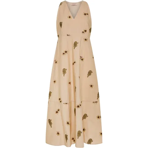 Flower & Leopard Print Midi Dress , female, Sizes: L, M - Twinset - Modalova