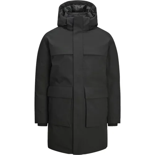 Wasserdichte Parka Blawave Lange Jacke , Herren, Größe: L - jack & jones - Modalova