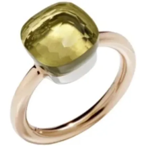 Ring With Faceted Quartz , female, Sizes: 55 MM - Pomellato - Modalova